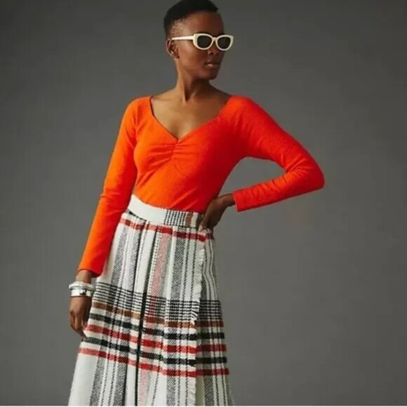 Anthropologie Tops - Maeve Sweetheart top NEW (orange)